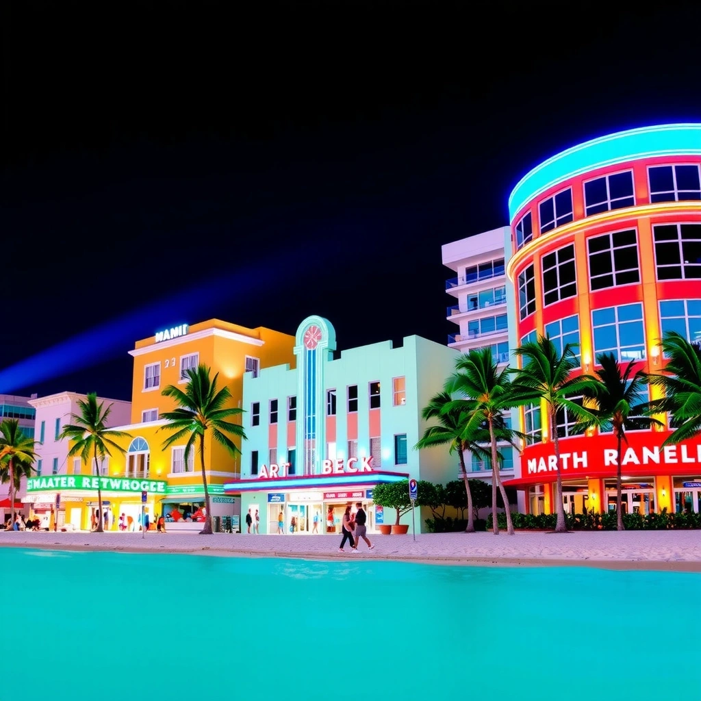 Майами - солнечный город с красивыми пляжами