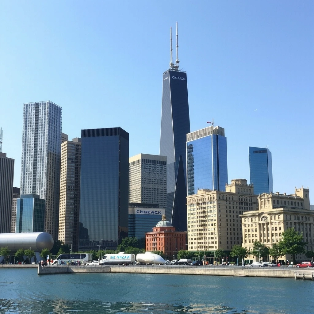 Чикаго - архитектура и озеро Мичиган